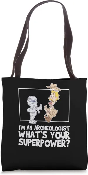 Antique Archeology History Funny Mummy Pharaoh Archaeologist Tote Bag