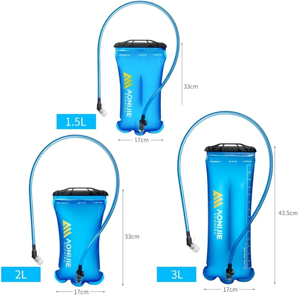 AONIJIE Water Hydration Bladder Suitable for Running Vest Backpack 1.5L/2L/3L Leakproof Water Reservoir BPA-Free and Large Opening for Hiking Cycling Camping
