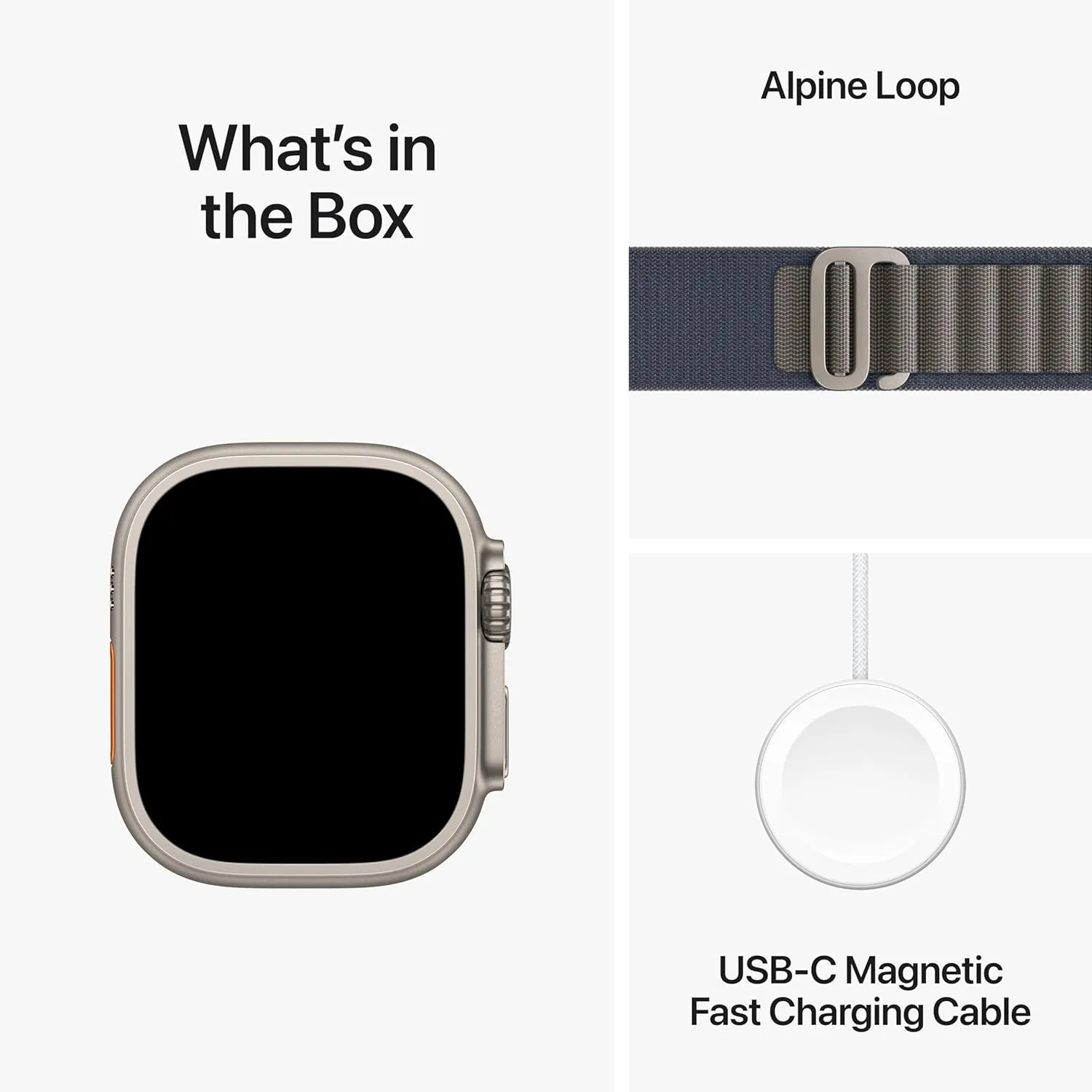 Apple Watch Ultra 2 [GPS   Cellular, 49mm] Titanium Case with Blue Alpine Loop, Medium (Renewed)