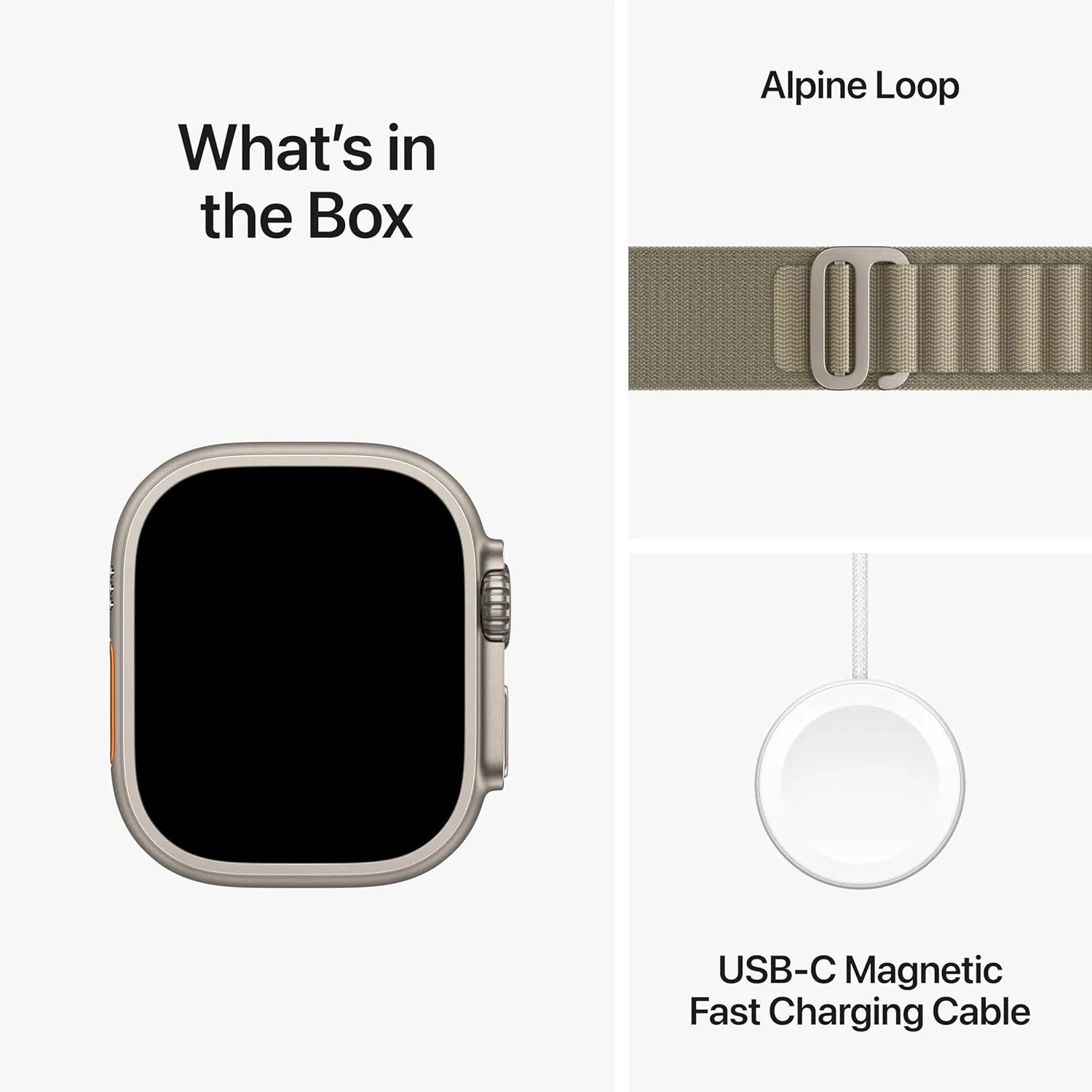 Apple Watch Ultra 2 [GPS   Cellular, 49mm] Titanium Case with Olive Alpine Loop, M/L (Renewed)