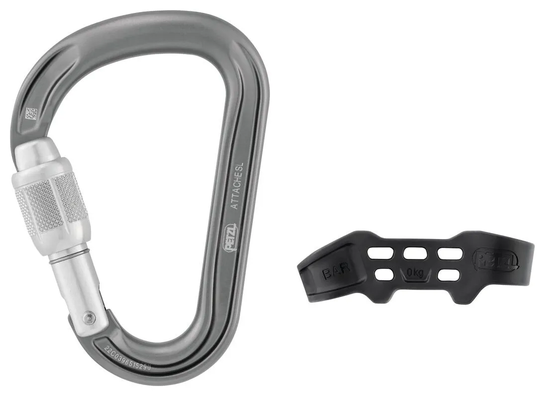 Attache Bar - grijs, beveiligde karabiner