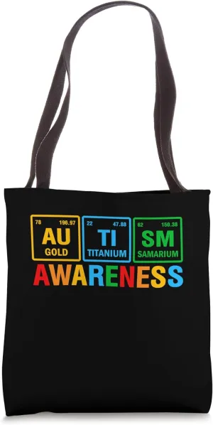 Autism Awareness Gold Titanium Samarium Tote Bag