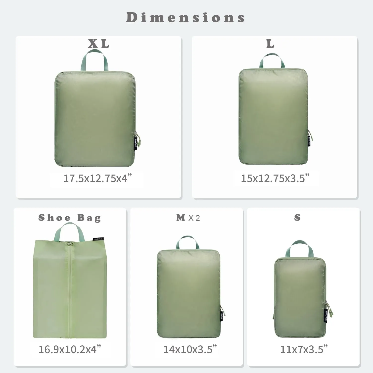 BAGAIL 4 Set/6 Set Ultralight Compression Packing Cubes Packing Organizer for Travel Accessories Luggage Suitcase Backpack