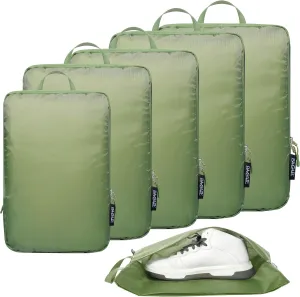 BAGAIL 4 Set/6 Set Ultralight Compression Packing Cubes Packing Organizer for Travel Accessories Luggage Suitcase Backpack
