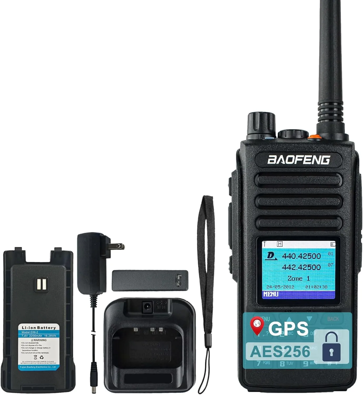 BAOFENG DMR DM-1702 AES265 Encryption Radio GPS Digital Analog DMR Ham Radio Time Slot Tier I & II 1024CH Handheld Radio Dual Mode