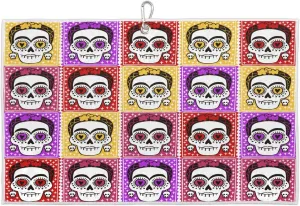 Beautiful Skulls Ladies Golf Towel with Heavy Duty Carabiner Clip Quick Dry Ultra Absorbent Club Ball Cleaning Towel Golf Accessories for Men Women