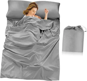 BESPORTBLE Travel Sleeping Bag Hotel Sleep Sack Bed Liner Polyester Material Large Size Perfect for Hotel Stays and Travel