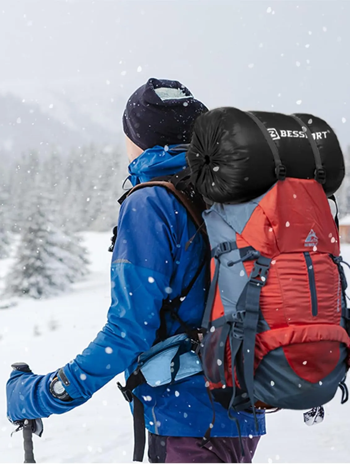 Bessport Ultra-Warm Mummy Sleeping Bag - 15-45°F for Extreme Cold Weather, Perfect for Hiking and Outdoor Adventures! Washable & Cozy 3-4 Season Comfort for Adults