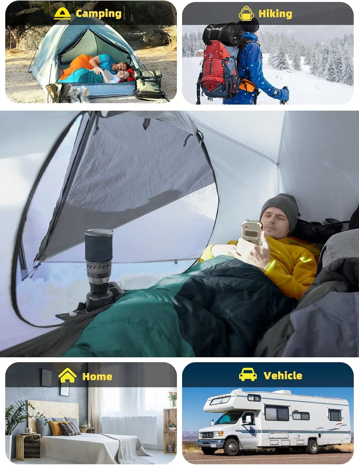 Bessport Ultra-Warm Mummy Sleeping Bag - 15-45°F for Extreme Cold Weather, Perfect for Hiking and Outdoor Adventures! Washable & Cozy 3-4 Season Comfort for Adults