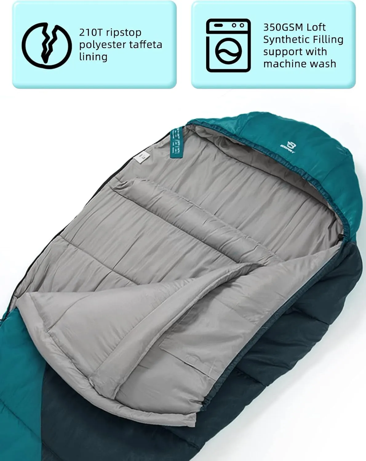 Bessport Ultra-Warm Mummy Sleeping Bag - 15-45°F for Extreme Cold Weather, Perfect for Hiking and Outdoor Adventures! Washable & Cozy 3-4 Season Comfort for Adults