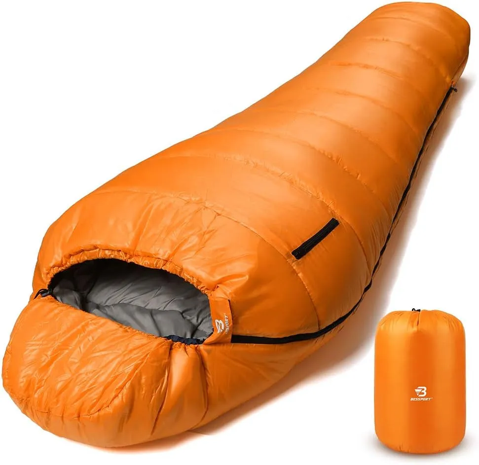 Bessport Ultra-Warm Mummy Sleeping Bag - 15-45°F for Extreme Cold Weather, Perfect for Hiking and Outdoor Adventures! Washable & Cozy 3-4 Season Comfort for Adults