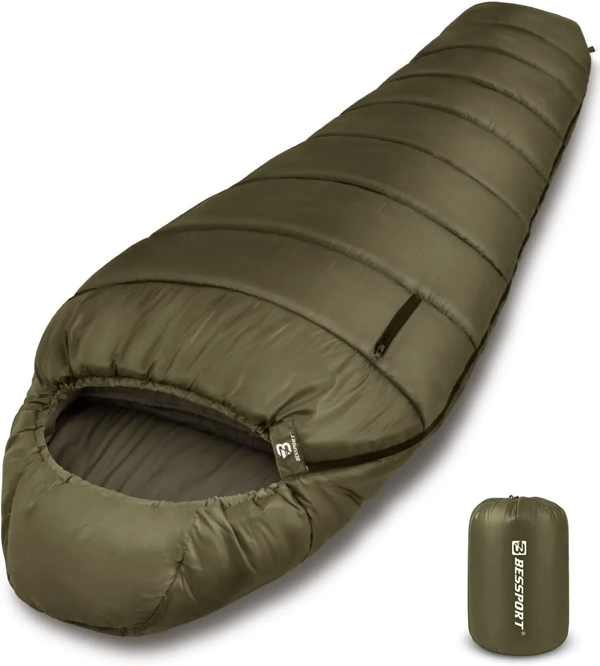 Bessport Ultra-Warm Mummy Sleeping Bag - 15-45°F for Extreme Cold Weather, Perfect for Hiking and Outdoor Adventures! Washable & Cozy 3-4 Season Comfort for Adults