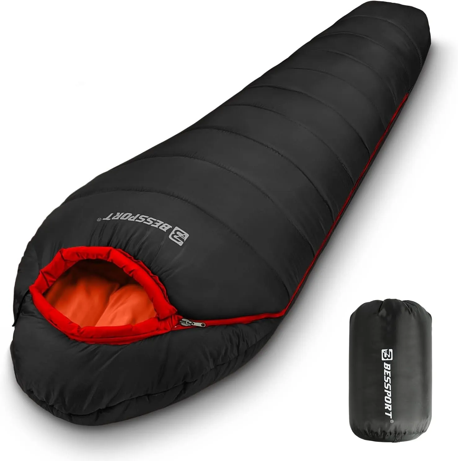 Bessport Ultra-Warm Mummy Sleeping Bag - 15-45°F for Extreme Cold Weather, Perfect for Hiking and Outdoor Adventures! Washable & Cozy 3-4 Season Comfort for Adults