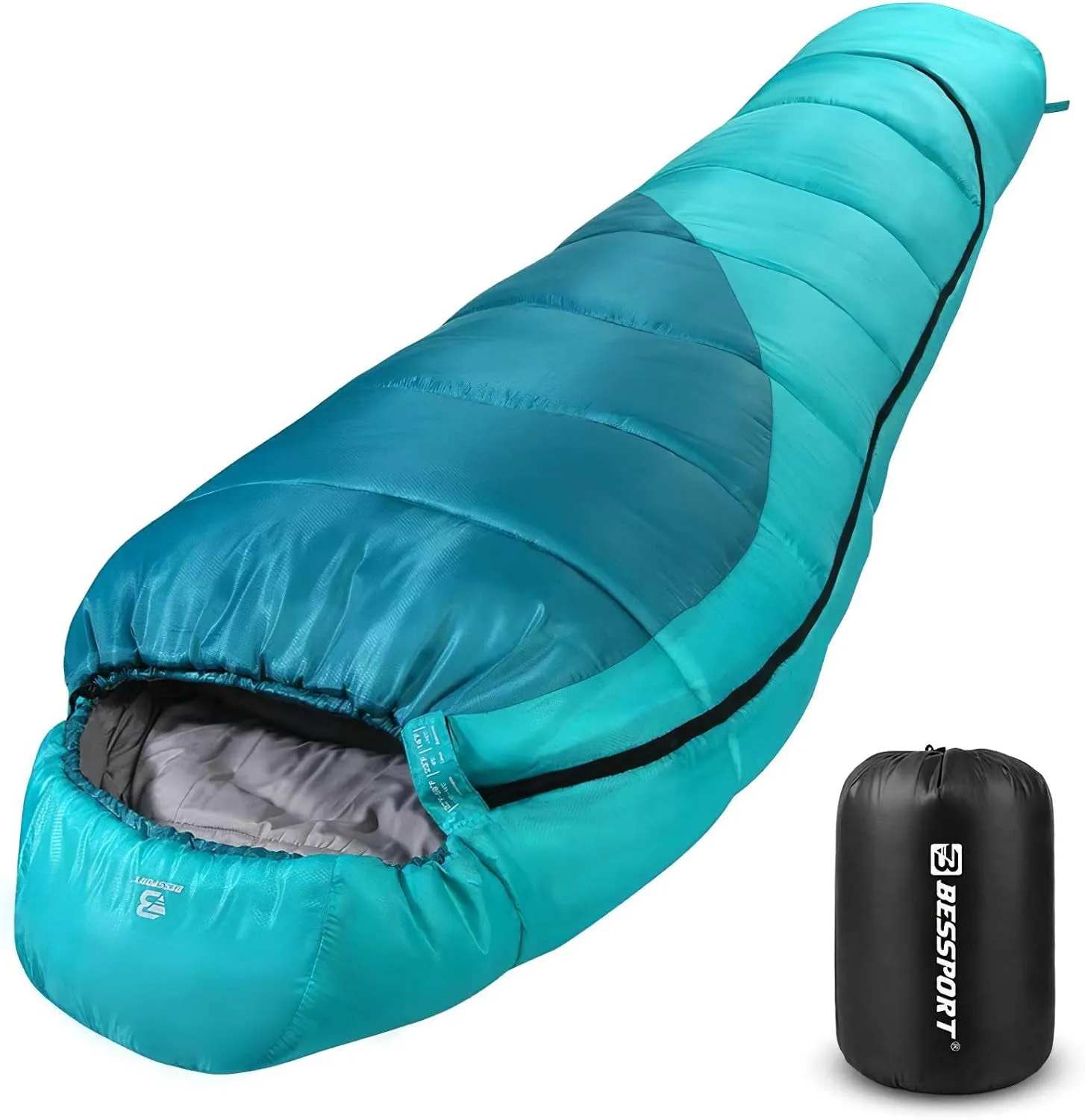 Bessport Ultra-Warm Mummy Sleeping Bag - 15-45°F for Extreme Cold Weather, Perfect for Hiking and Outdoor Adventures! Washable & Cozy 3-4 Season Comfort for Adults