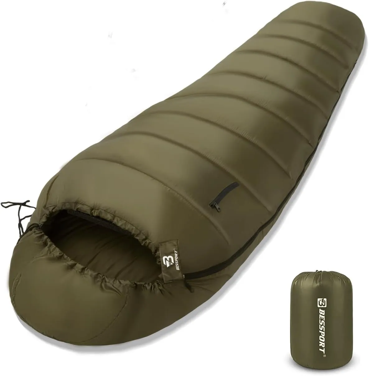 Bessport Ultra-Warm Mummy Sleeping Bag - 15-45°F for Extreme Cold Weather, Perfect for Hiking and Outdoor Adventures! Washable & Cozy 3-4 Season Comfort for Adults