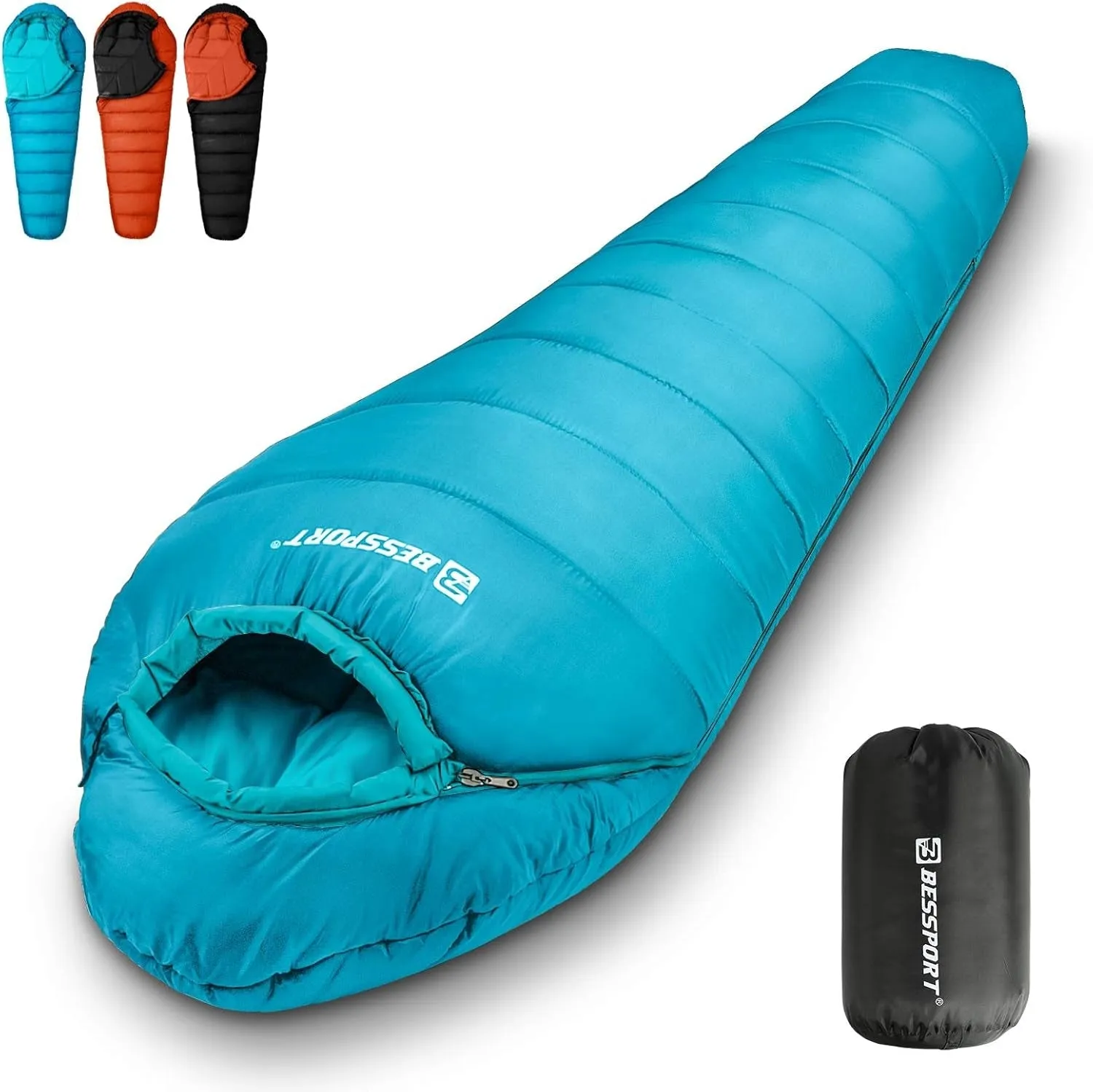Bessport Ultra-Warm Mummy Sleeping Bag - 15-45°F for Extreme Cold Weather, Perfect for Hiking and Outdoor Adventures! Washable & Cozy 3-4 Season Comfort for Adults