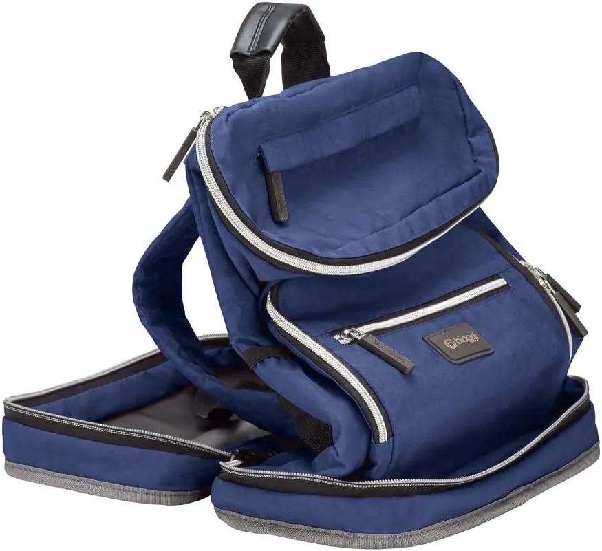 biaggi Zipsak Travel Laptop Backpack - TSA Friendly, Fits 16-inch Notebook, Perfect for Men & Women, College, Business, and Work (Navy Blue)