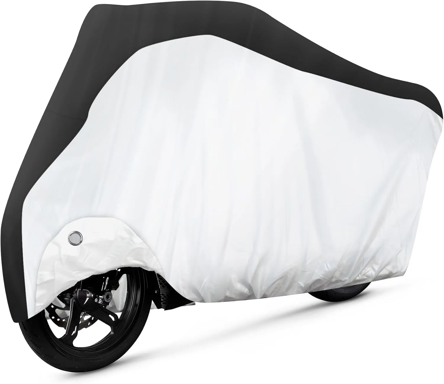 Bike Cover Outdoor Waterproof Bicycle Covers Rain Sun UV Dust Wind Proof with Lock Hole for Mountain Road Electric Bike Electric Scooter Black And White