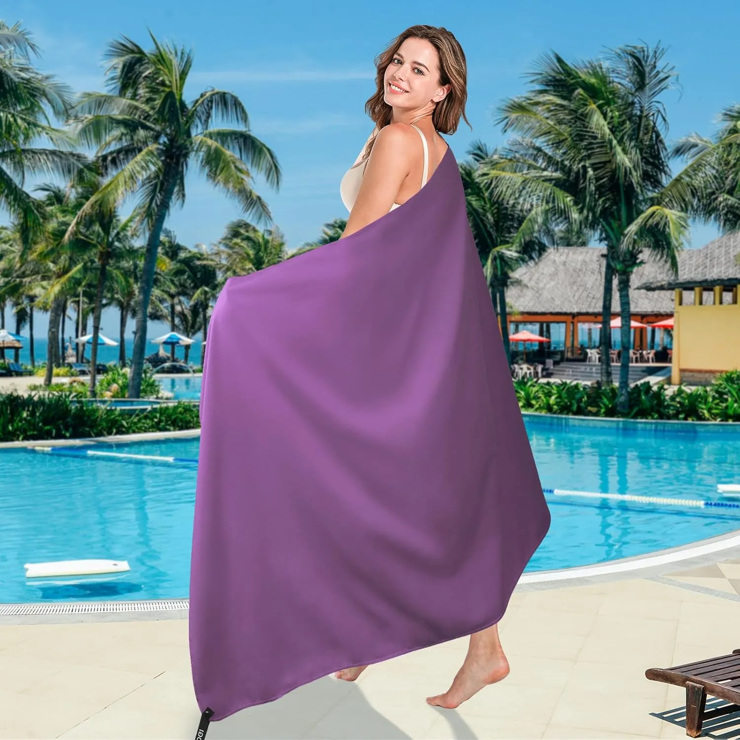 BOGI Microfiber Travel Sports Towel-Quick Dry Towel, Soft Lightweight Microfiber Camping Towel Absorbent Compact Travel Towel for Camping Gym Yoga Swimming Backpacking (XL:72''x32'' 16''x16''-Hpink)