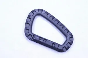 BORED? PARACORD! - 10 Pack Black Plastic Heavy Duty Carabiners, Great for Paracord Projects