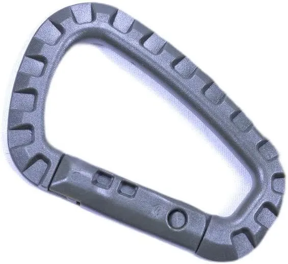 BORED? PARACORD! - 10 Pack Olive Drab Green Plastic Heavy Duty Carabiners, Great for Paracord Projects