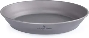 Boundless Voyage Ultralight Titanium Bowl Pan Plate Dish with Carry Bag Outdoor Camping Portable Tableware Cookware ((Plate-M)-Ti15167B)