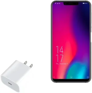 BoxWave Charger Compatible with Elephone A4 Pro - PD GAN miniCube (30W), 30W Tiny PD GAN Type-C Wall Charger - Winter White