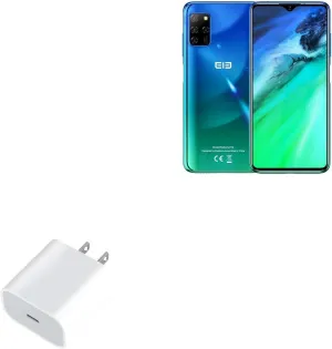 BoxWave Charger Compatible with Elephone E10 - PD GAN miniCube (30W), 30W Tiny PD GAN Type-C Wall Charger - Winter White
