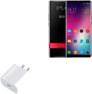 BoxWave Charger Compatible with Elephone P11 3D - PD GAN miniCube (30W), 30W Tiny PD GAN Type-C Wall Charger - Winter White