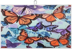 Butterflies Watercolor Beautiful Golf Towel with Heavy Duty Carabiner Clip Quick Dry Ultra Absorbent Club Ball Cleaning Towel Golf Accessories for Men Women