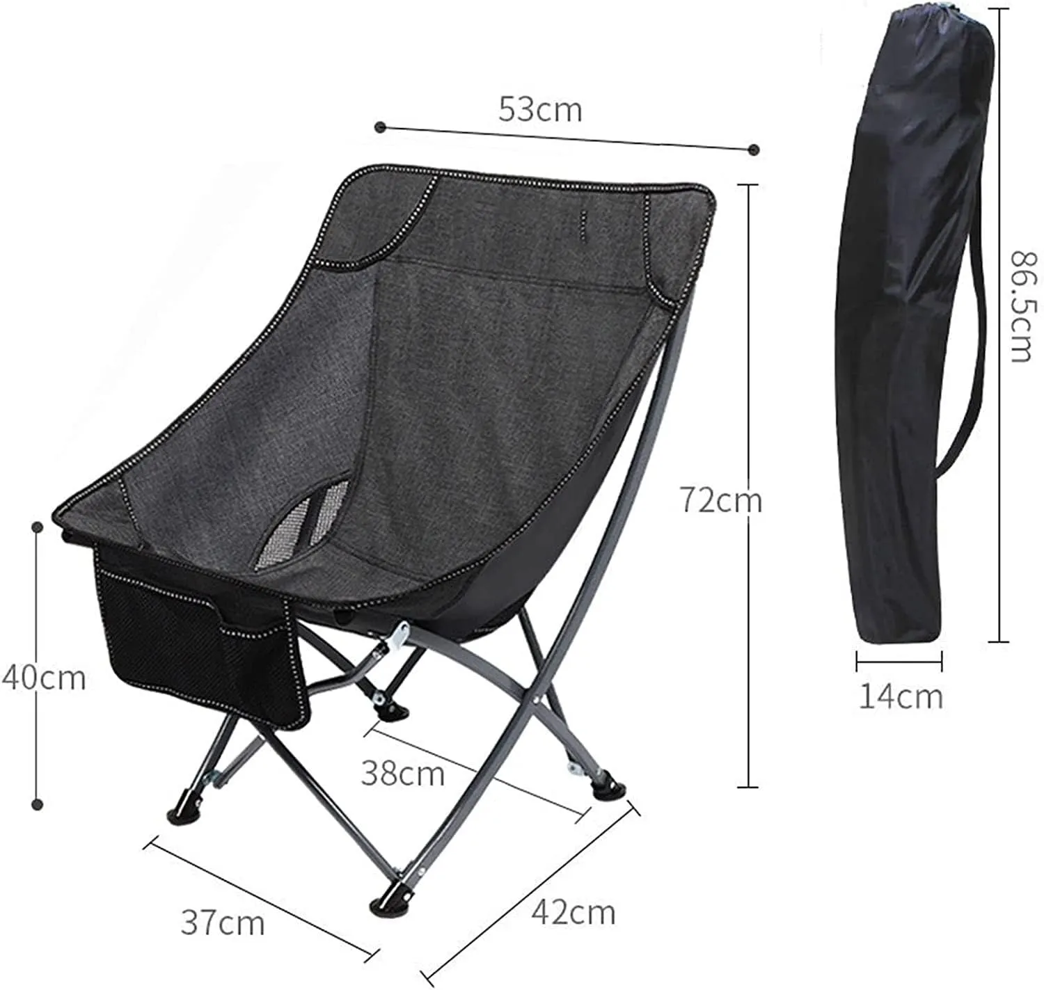 Camping Chair Fishing Chair Folding Chairs Camping Portable Folding Chair With Mesh Side Pocket Backrest Stool Camping Backpacking Chair For Fishing Beach Travel Picnic Lawn Chairs Outside ( Color : G