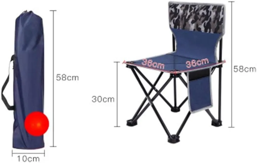 Camping Stool, Small Folding Chair, The Portable Fishing Chair Stool Camping Backpack Oudoor Travel Shoulder Sport Tackle Bag Fishing Accessories 42X32cm