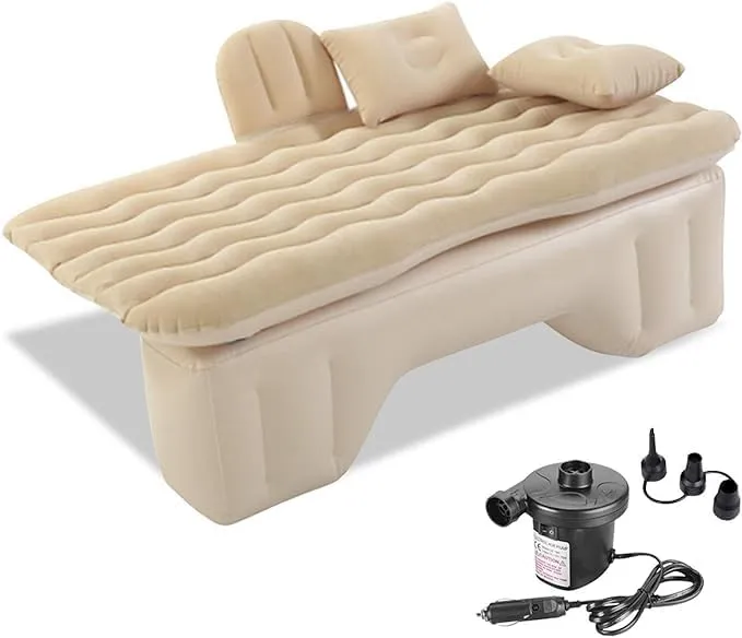 Car Air Mattress Back Seat for Chevrolet Express 2500,Double Side Flocking Car Bed Portable Air Mattress Car Sleeping Mattress Car Accessories Cars Camping Bed,Off White