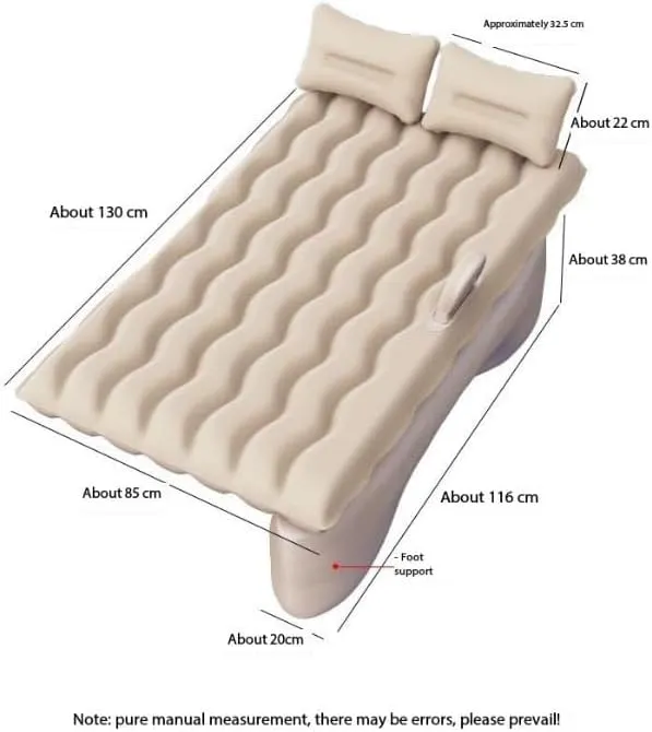 Car Air Mattress Back Seat for Chevrolet Express 2500,Double Side Flocking Car Bed Portable Air Mattress Car Sleeping Mattress Car Accessories Cars Camping Bed,Off White