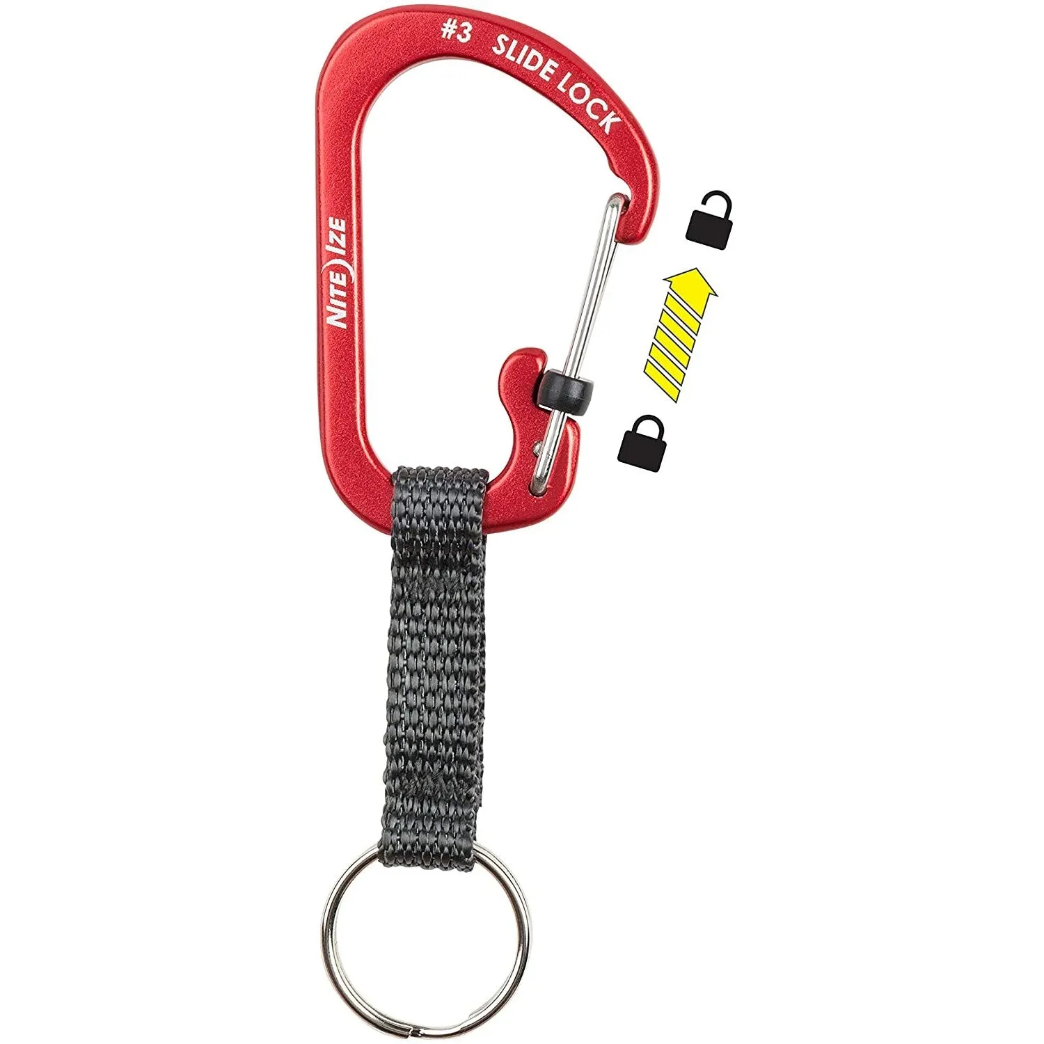 CARABINER KEYRING WITH SLIDE LOCK (ALU)