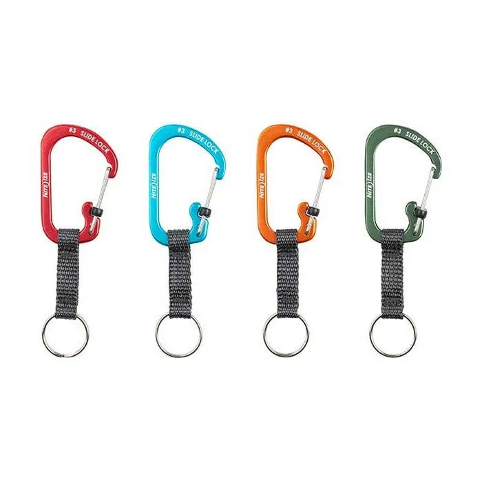 CARABINER KEYRING WITH SLIDE LOCK (ALU)