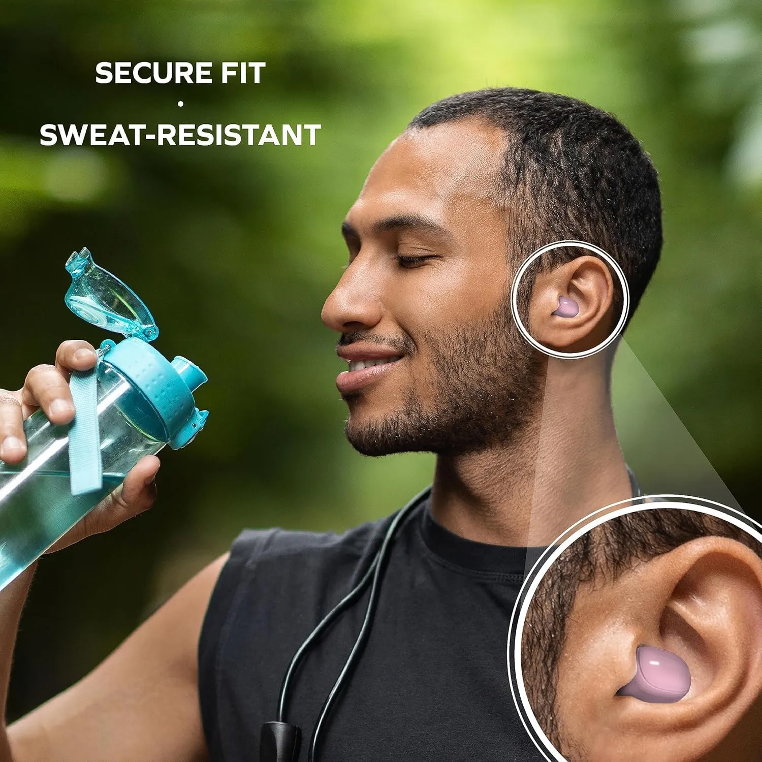 Coby Mini True Wireless Earbuds, Worlds Smallest Wireless Ear Buds, Lightweight in-Ear Headphones & Case, Built-in Mic | Bluetooth Headphones 12-HR Play (Pink)