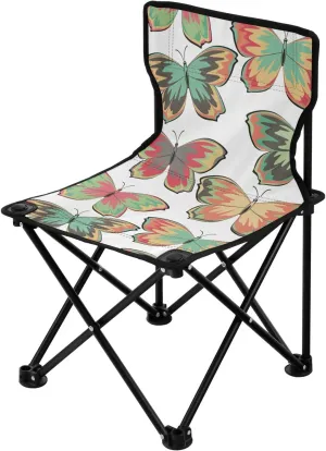 Colorful Butterflies Compact Camp Chairs for Adults Heavy Duty Ultralight Backpack Beach Chairs for Adults Includes Carry Bag Hiking Chairs Backpacking Ultralight for Hiking Lawn Traveling
