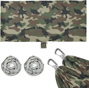 Colorful Camouflage Military Camping Hammock Single Portable Hammocks 330 lbs Capacity with 2 Tree Straps and Attached Carry Bag,Perfect for Outdoor,Indoor,Beach,Camping,Travel