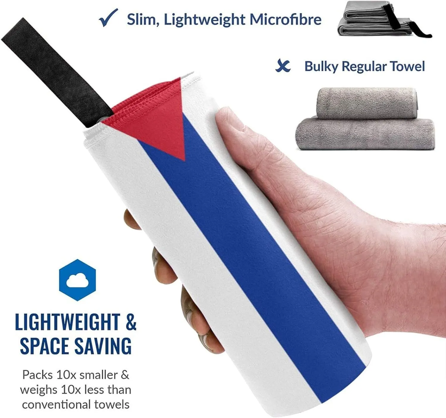 Cuban Flag Beach Towel with Beach Bag Beach Blanket Bath Towel Quick Dry and Sandproof Beach Towels for Adults 31.5"X63"