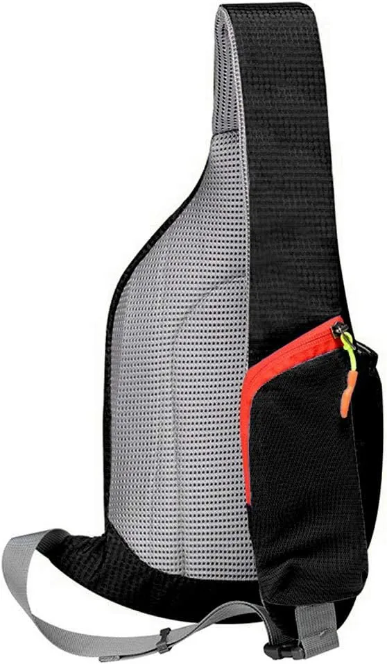 Cycling Crossbody Shoulder Backpack,Waterproof Sling Backpack Multifunctional One Shoulder Bag Chest Bag for Cycling Outdoor Travel Walking Hiking,Black