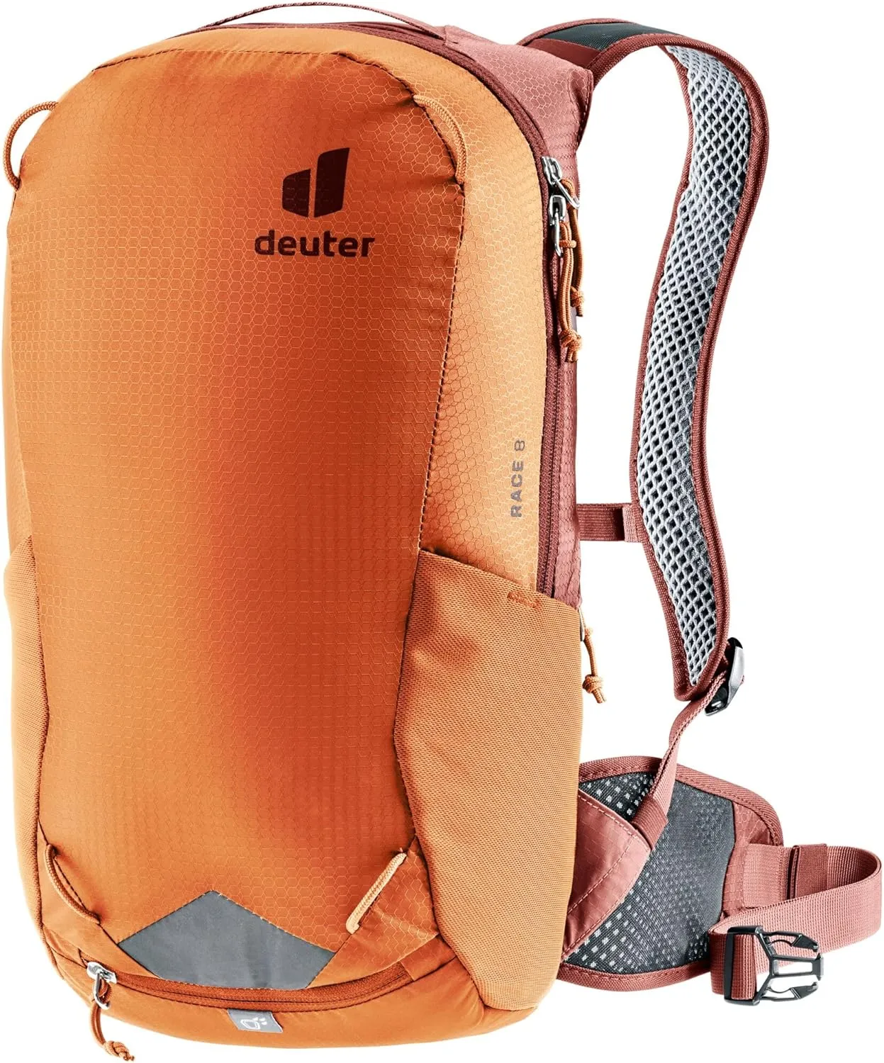Deuter Race Backpack for Mountain Biking, Gravel Biking or Daily Commuting, Chestnut-redwood, 8 L