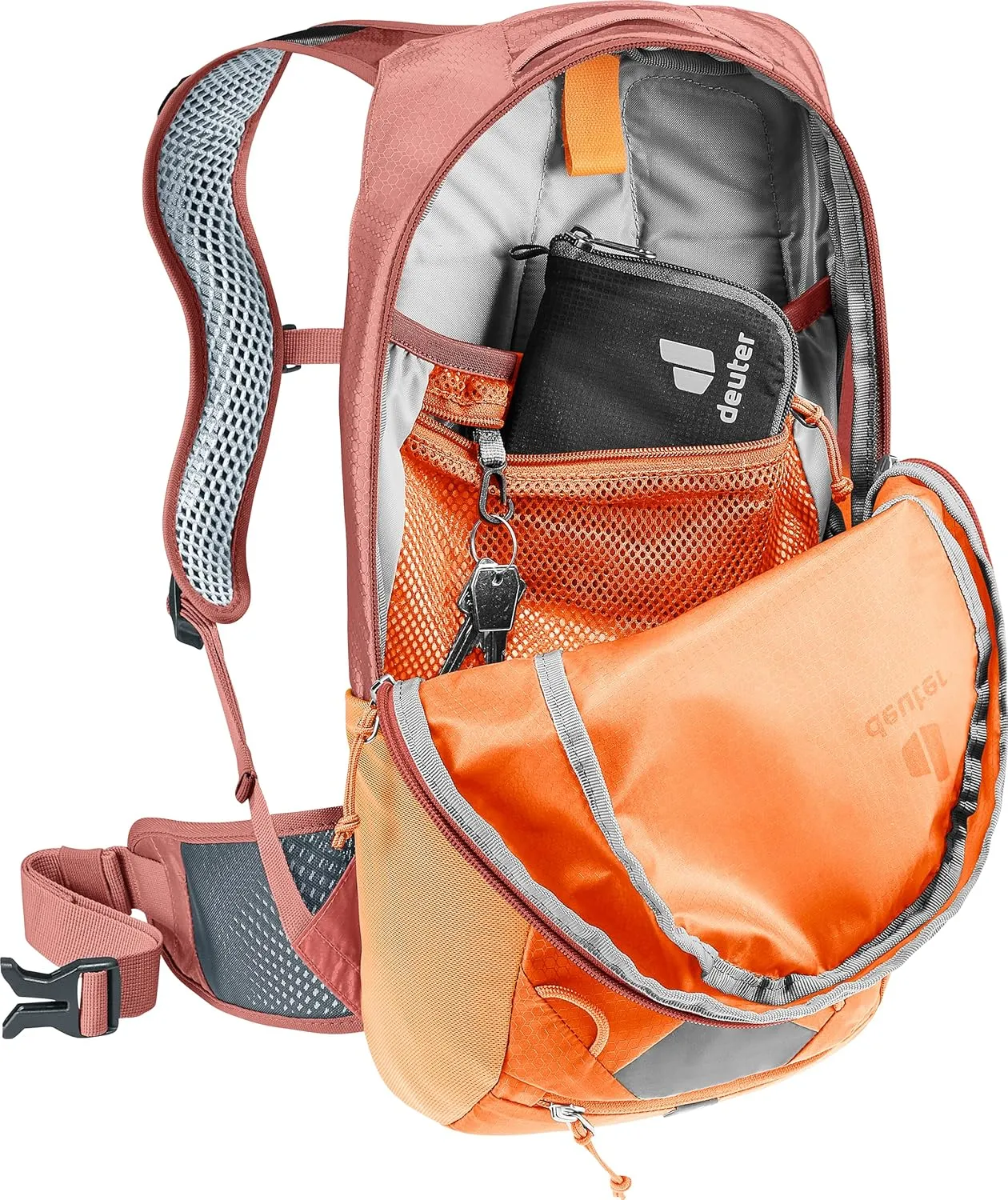 Deuter Race Backpack for Mountain Biking, Gravel Biking or Daily Commuting, Chestnut-redwood, 8 L