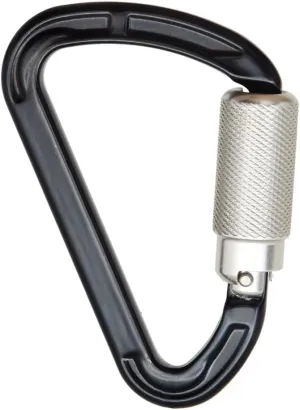 DEWALT Carabiner - Bulb Type Self-Locking - Aluminum - 1/4 Turn - .67" Gate Opening - ANSI