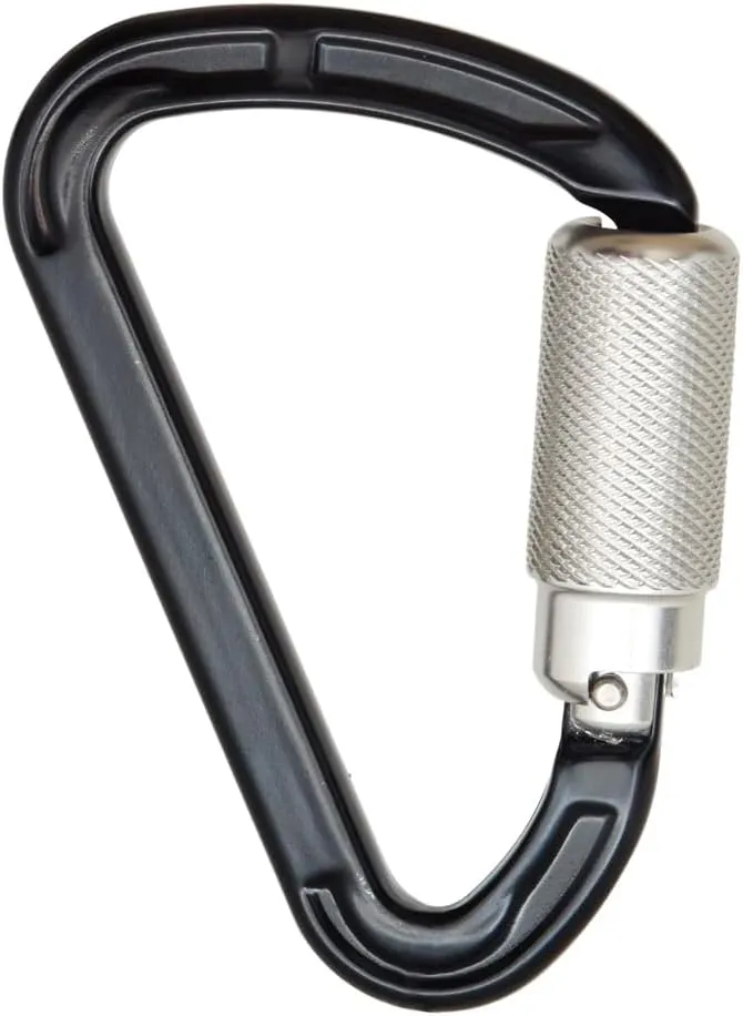 DEWALT Carabiner - Bulb Type Self-Locking - Aluminum - 1/4 Turn - .67" Gate Opening - ANSI
