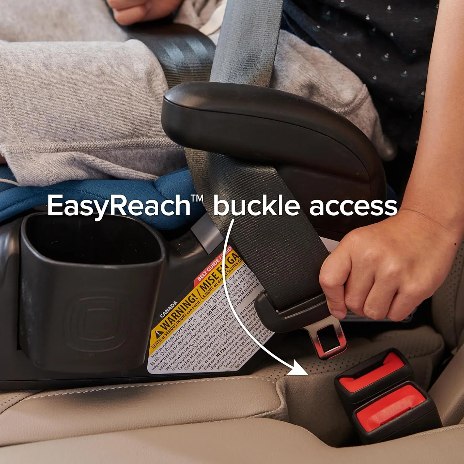 Diono Connect3 R 2-in-1 High Back Booster, Slim Fit 3-Across in Many Mid-Sized Sedans and SUVs, for Children from 40-120 lbs., Lightweight with Cupholder, Blue Surge