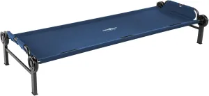 Disc-O-Bed Large Outdoor Modular 1 Person Single Camping Cot Portable Bed with 2 Height Options for Adults, Sleep Solution for Tents, Navy