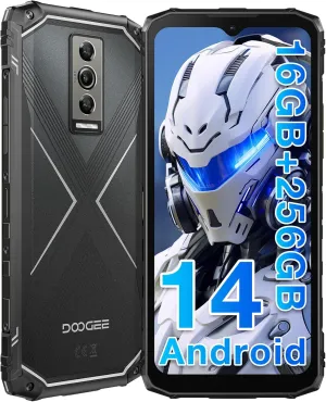 DOOGEE Blade 10 Pro (2025) Rugged Phone,10.7mm Ultra-Thin,16GB 256GB Rugged Smartphone,Android 14 Octa Core,6.56" HD 90Hz,50MP 8MP,IP68/IP69K Waterproof Phone,Widevine L1,NFC/Face Unlock