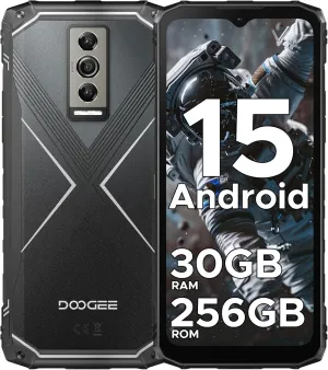 DOOGEE Blade 10 Pro Android 15 Rugged Phone,10.7mm Ultra-Thin,30GB 256GB Rugged Smartphone,Octa Core 6.56" HD 90Hz,50MP 8MP,IP68/IP69K Waterproof Phone,Widevine L1,NFC/Face Unlock