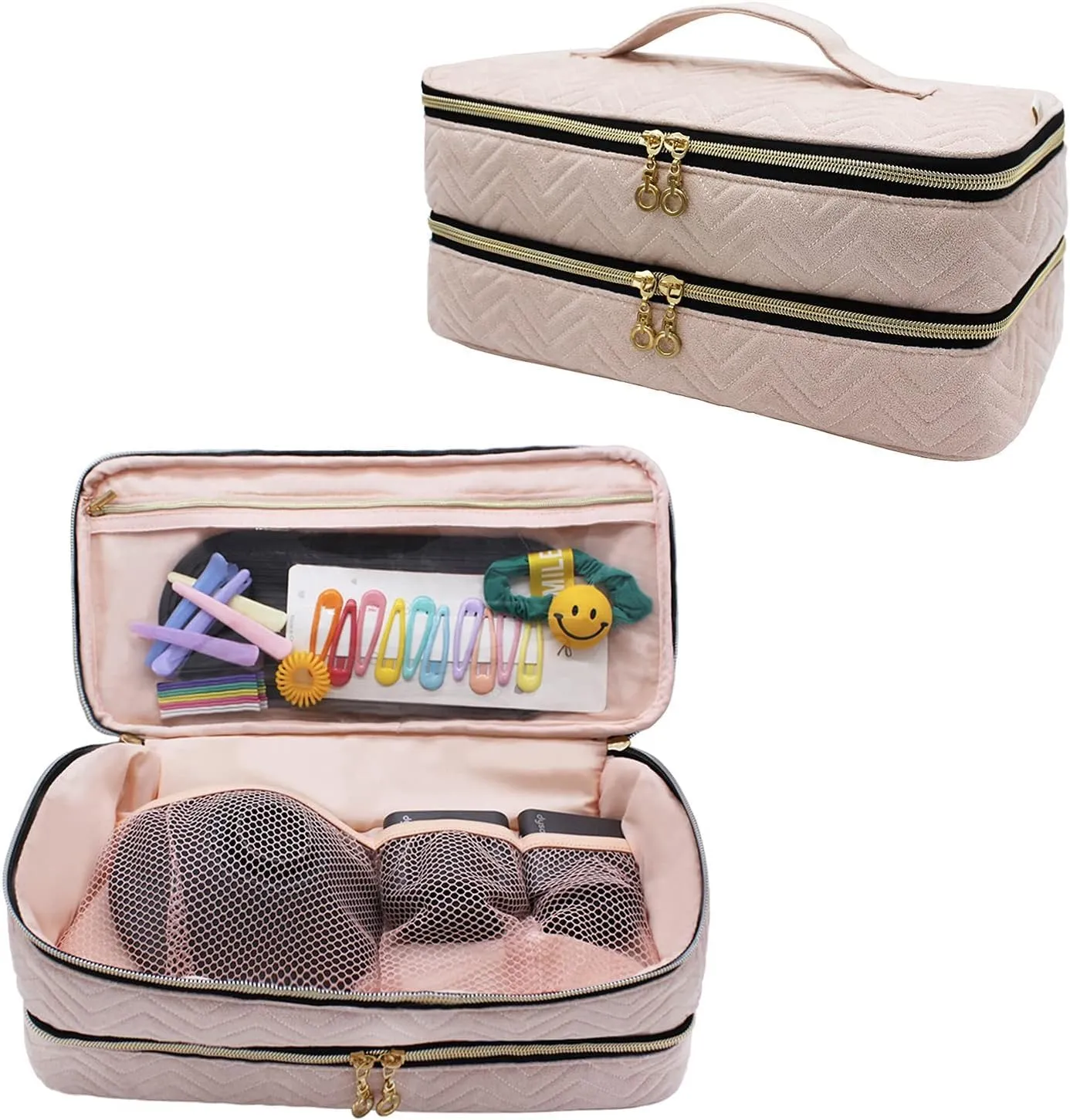 Double-Layer Travel Storage Bag Compatible with Dyson Supersonic Hair Dryer, Water Resistant Storage Bag